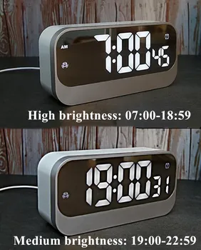 Muzikos Žadintuvas Automatinis Šviesumo Reguliavimas LED Skaitmeninis Laikrodis, Savaitės dieną, Signalizacijos Išjungimo Laikas Atminties Stalo Laikrodis Namų Dekoro