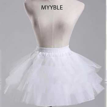 MYYBLE Baltos arba Juodos spalvos Apatiniai sijonai Trumpi 