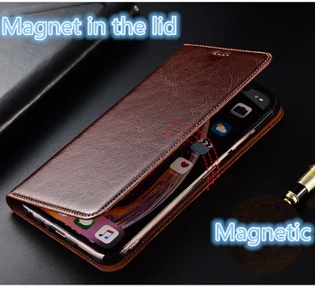 Natūralios Odos Telefonas Padengti Stendo Atveju Sony Xperia Z5 Kompaktiškas Magnetinio Telefono Atveju, Jei Kortelės Turėtojas Sony Xperia Z5 Flip Cover