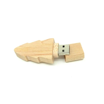 Naujas atvykimo medienos mini Kalėdų eglutę USB Flash Drive, Pen Drive 16GB 32GB 8GB 4GB PenDrive USB 2.0 U Disko realias galimybes dovana
