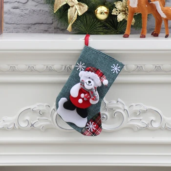 Naujas Židinys Papuošalai Big three-dimensional kojines Kalėdų dekoracijas Dovaną-Saldainių Maišelį Kalėdų Batai Kalėdų Kojinės