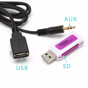 OOTDTY Automobilinį MP3 Audio MP3 USB Sąsaja, SD AUX Duomenų Kabelis Adapteris, CD Keitiklis SSD/SHSD /MMC Kortelės Honda Acura