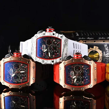Originalo Kopija Kvarcinis Laikrodis Vyrams Daugiafunkcį Pilotas Žiūrėti Mados Chronograph Dizaineris Vyrų Skeletas Laikrodžiai