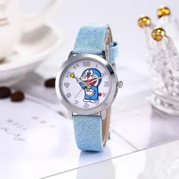 Prabanga Vaikams Žiūrėti Animacinių Filmų Doraemon Mados Kvarco Žiūrėti Berniukų, Mergaičių Laikrodis Moterų Oda Laikrodžiai Mielas Laikrodis Relogio Feminino