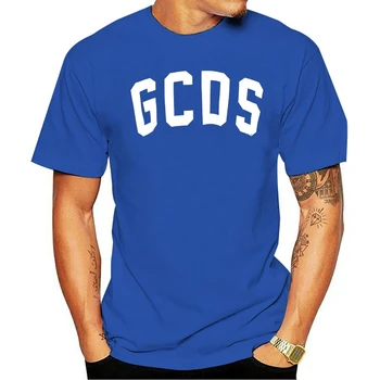 Prekės ženklo Logotipą GCDS Švyti Marškinėlius Mens Trumpas Rankovės vatos Pagaliukai Juoda