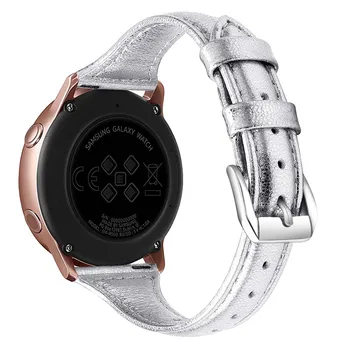 Samsung Galaxy Žiūrėti Aktyvi odos juostos 22/20mm smart watch Priedai moteris Prabanga bauda dirželis Greitas pakeitimas