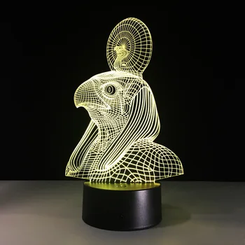 Senovės Egiptas Anubis 3D LED Lempos Naktį Šviesos Iliuzija 7 Spalvų Pasikeitė Kalėdos Žaislą Dovanų USB Šviesos Draugais, Dovana, Namų Dekoro Lašas Laivas