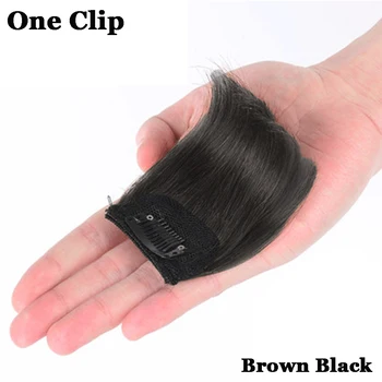 SHANGKE Sintetinių Mini Plaukų Juostelę Plaukų Natūralus Juodas Rudi Plaukai Pratęsimo Įrašus Hairpiece Moterų Plaukų