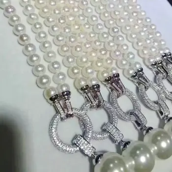 SINZRY išskirtinį juvelyrikos AAA kubinis cirkonis imituojamas perlų pakabukas ilgas megztinis karoliai korėjiečių Šalis papuošalai aksesuaras