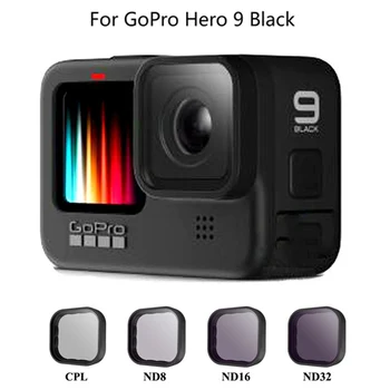 Sporto Fotoaparato Objektyvo Filtrai Nustatyti CPL ND8/16/32 GoPro Hero 9 Black Veiksmo Kamera, Profesionalus Filtras Priedai