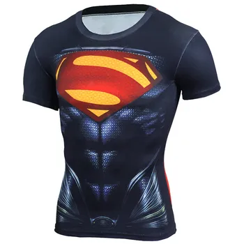 Suspaudimo Marškinėliai Prekės ženklo Drabužių, T marškiniai Poilsiu T-marškinėliai Vyrams, Atsitiktinis Trumpas Rankovės Superhero Homme Sporto Viršūnės Camiseta MMA
