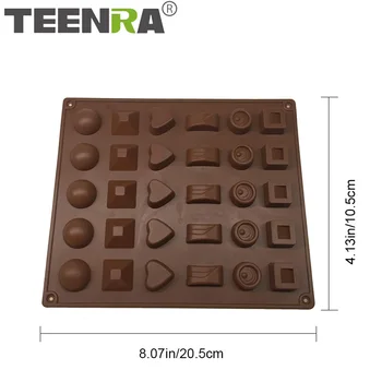 TEENRA 30 Silikono Formų Šokolado 3D Chocoalte Pelėsių Vaisių Silikono Šokolado Sluoksnį Sausainių 