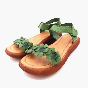 TIMETANG Moterų sandalai atidaryti tne natūralios odos rankų darbo vasaros batai, sandalai nacionalinės retro stiliaus sandalai
