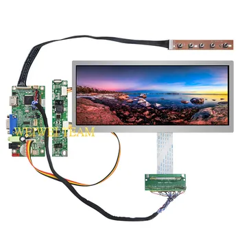 Ultra Wide 10.3 colių 1920x720 IPS LCD Ekrano, Įtempus Baras LCD Ekranas 50 Smeigtukai LVDS VGA Vairuotojo Lenta Didelio Ryškumo