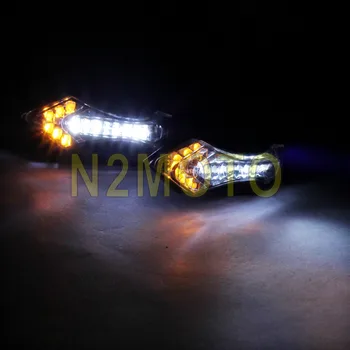 Universalus 2x LED Posūkio Signalo Indikatorius, indikatorių Pertraukos Šviesos Liukas Juoda Indikatorių Dėl Motorinės Motociklo Raudona Gintaro spalvos Balta Lempa Flasher