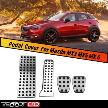 Už Mazdaa Už Mazdaa MX-3 MX-5 MX-6 MX3 MX5 Priedai Aliuminio lydinio Automobilių Stilius Akceleratoriaus Dujų Pedalas Stabdžių Pedalo ir Dangtis NE
