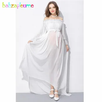 Vasaros Mados Motinystės Balta Suknelė Nuotrauka Fotografavimo Nuotraukų Elegantiškas Nėštumo Suknelės Plius Dydžio Nėščiosios Rūbus BC1381