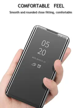 Veidrodis, Flip Case for Samsung Galaxy Note 10+ A10S A20S S10 5G S10e plius M20 M10 A10 A40 A70 M30 A40s A60 A80 A90 A2 Core Dangtis
