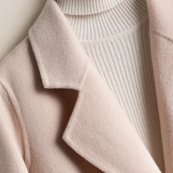 Vilnos Paltai moterims moteriški Paltai & Striukės Aukštos Kokybės žiemos drabužių du kartus susidūrė su aksomo žiemos paltai elegantiškas dydis S-M -XL