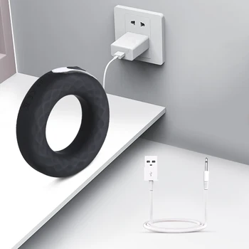 Vyrų Vibracija Cockring USB Įkrovimo Silikoninis Vibruojantis Varpos Lyties Žiedas Atidėti Ejakuliacija, Erekcijos Užrakto Žiedas Sekso Žaislas Vyrams