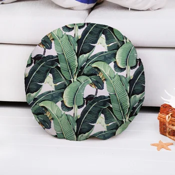 ZXZXOON Dekoratyvinis mesti pagalvės užvalkalą dangtelis Apvalus žalias lapas lapų medvilnės skalbiniai, pagalvės dangtelis sofa namų dekoro almofadas