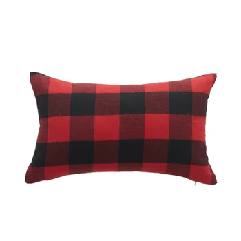 Šiaurės naujų namų dec sofos pagalvėlė padengti 30*50 40*40 45*45 50*50 60*60 dryžuotas pledas ne vidinis kvadratas raudona sofa pagalvių užvalkalus X104