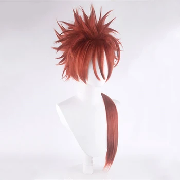 Žaidimo Final Fantasy VII Remake Reno Cosplay Perukas Raudona Ilgai Stiliaus Aukštos temperatūros Hairpiece Kalėdų Helovinas Perukai Grell Sutcliff