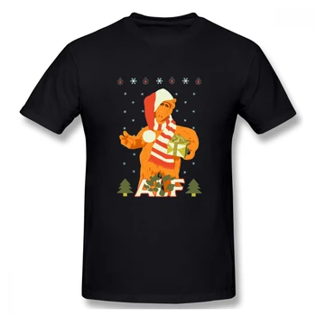 Žmogus Kalėdų Alfs Ir Alfer Juokinga Naujiena Vyrų Pagrindinio trumpomis Rankovėmis T-Shirt Europos Dydį