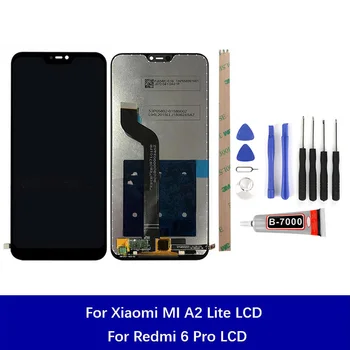 10 Touch Xiaomi MI A2 Lite LCD Redmi 6 Pro Lcd Ekranas Jutiklinis Ekranas Skydelis skaitmeninis keitiklis Asamblėjos Ekrano atsarginės Dalys