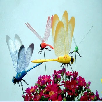 10 Vienetų Dirbtinis dragonfly Sienų Lipdukai Namų dekoro priedai Amatų Sodo Fone sienos Vestuvių Merginos festivalis