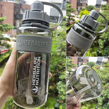 1000ml Herbalife Mitybos sporto žygiai vandens butelį, Tinkamumo Šiaudų Maisto kokybės plastiko vandens butelių