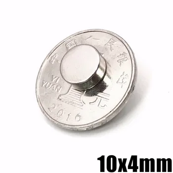 100vnt 10x4mm Neodimio Magnetas N35 Maži, Apvalūs Super Galingas Magnetinis 10*4mm Magnetai Diską Amatų Nuolatinis NdFeB 10mm x 4mm
