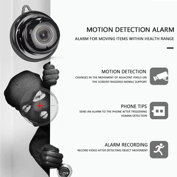 1080P Mini Belaidė Kamera, IP Kamera HD Kamera, WiFi Kūdikio stebėjimo Namų Saugumo Priežiūros ir SPINDULIŲ Naktinio Matymo Motion Detect