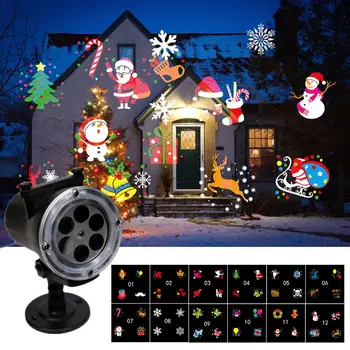 12 Modelius Kalėdų Snaigės Lazerinė Projekcija LED Projektorius, Šviesos, Naujų Metų Neperšlampamas Nuotolinio Valdymo Sodo Vejos Lempos