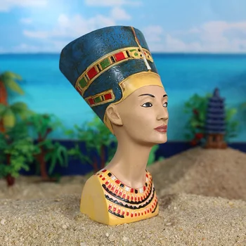 12cm Figūrėlės Veiksmų skaičius, Senovės Egipto Faraono Tutankhamun Egipto Princesė Kleopatra krūtinė modelis lėlės namų dekoracijas gld2