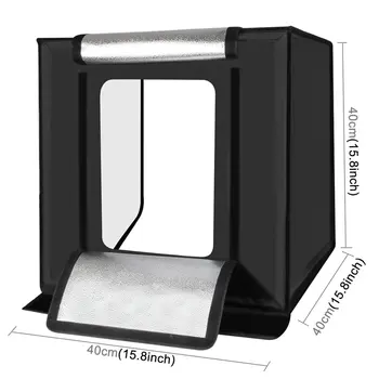 2019 Naujas 40x40cm šviesdėžės Mini Foto Studija Fotografijos Lauke, Sulankstomas Softbox LED Foto Apšvietimo Studija Fotografavimo Palapinė KitBox Rinkinys