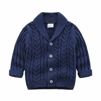 2020 m. rudens žiemos bamblys kūdikių drabužiai megzti berniukas megztinis minkštas patogus vaikams megztinis Vieną Krūtinėmis šiltą kūdikių drabužiai