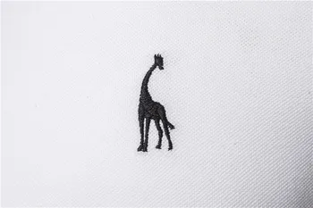 2020 Naujas Vasaros Medvilnės POLO Marškinėliai Vyrams, Pasukite Žemyn Apykaklės Atsitiktinis Socialinės Stiliaus Žirafa Prekės Siuvinėjimo Mens Polo Vyrų Viršūnes Tees