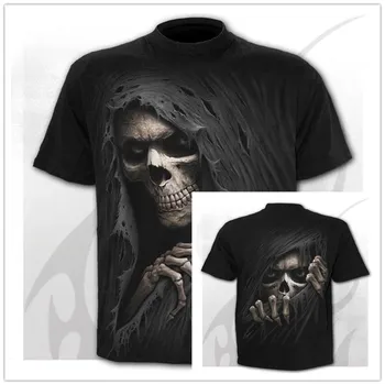 2020 Naujausias 3D Atspausdintas Kaukolės Modelis Marškinėlius Vasaros Vyrų Mados Viršūnes Tee Vyrams, Atsitiktinis Kvėpuojantis T-Shirt Apvalus Kaklas Trumpas Vyrų Marškinėliai