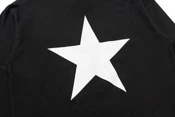 2021 Essentials Penkerių-pažymėjo Žvaigždutė Print Long Sleeve T Shirt Moterims, Vyrams, Poroms Medvilnės Megztinis Hiphop Negabaritinių RŪKO T-shirts