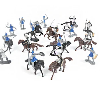 28pcs/set Viduramžių Karinės Karo spalva Kariai Senovės kavalerijos mūšis žirgais, vežimais statinio Karinės duomenys Modelis, Vaikų Dovanų