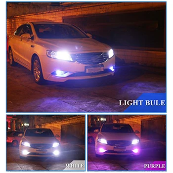 2vnt 3 Pagrindinių LED Nuotolinio Valdymo Flash Rūko žibintai, Automobilių Žibintai DRL Lemputės, Žibintai Atmosfera Lempa, Rinkinys, H8/H9/H11-RGB 5050 27SMD