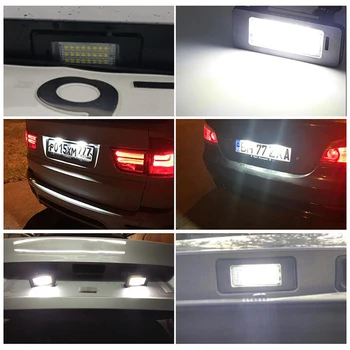 2X LED Automobilių Licenciją Plokštelės Šviesos Reikmenys BMW 7 Serijos E65 E66 2006 m. 2007 m. 2008 M. (neveikia Japonijos automobilių)