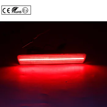 2X Raudona objektyvas Raudonos šviesos LED Galinio Bamperio Atšvaito Šoninis Gabaritinis žibintas 
