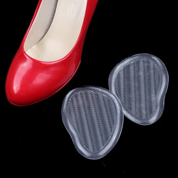 3 porų = 6pcs Moteris Silikono Gelio Vidpadžiai Aukšto Kulno anti slip vidpadis priekinių kulniukų trinkelėmis skaidrus vidpadis kristalų batų padas padas