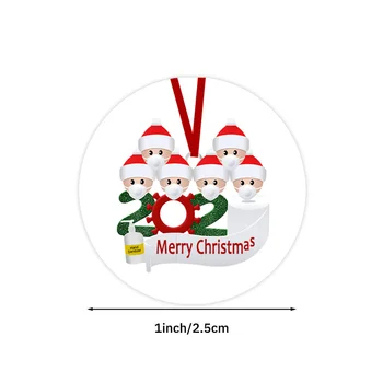 500 Linksmų Kalėdų Lipdukai 2020 Kalėdų Karantino Maitintojo Apvalios Etiketės, Lipdukai Paketo Įklijos Sandariklis, Skirtas Krepšys Sandarinimo Dekoras