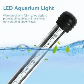 AC220V RGB LED Akvariumo Žuvų Bakas Šviesos 57/62/72/82/92/112CM 