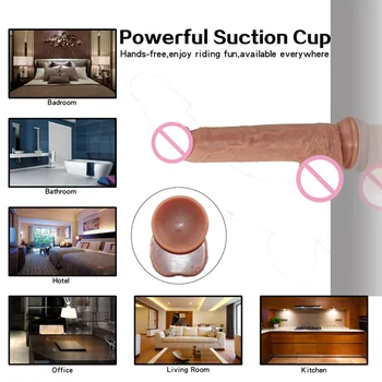 Analinis dildo vibratorius moterų sekso žaislai, strapon dildo tikrovišką vibratorių moterų minkštas žaislas big dick siurbtukas penis sekso parduotuvė