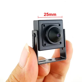Analoginė vaizdo Kamera 1000TVL CVBS vaizdo kamera maža akutė objektyvas 25x25mm dydžio metalinė mini dėžutė fotoaparatas