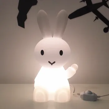 Animacinių filmų Naktis Lempos šviesos srautą galima reguliuoti Kiškių Bunny Triušiai LED Nakties Šviesos Vaikams, Kūdikiams, Vaikams, Gimtadienis, Kalėdos, Dovanų Žaislas Gyvūnų Stalo Lempa